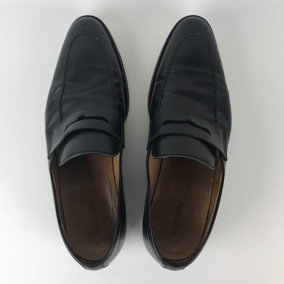 Magnanni Black Leather Penny Loafers Spain Sz 13 main image 5